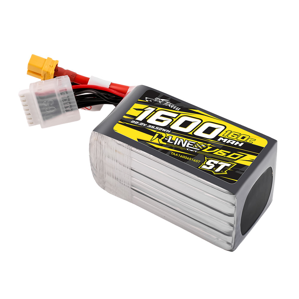 Tattu R-Line Version 6.0 1600mAh 6S1P 160C Lipo Battery