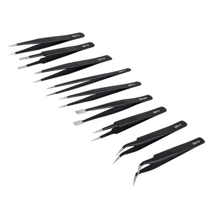 Tweezers precision anti static - 9pcs