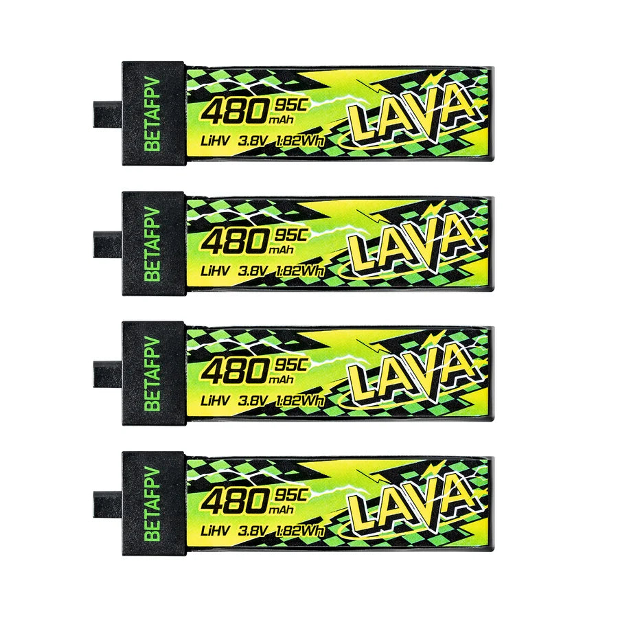 BetaFPV LAVA II 1S 480mAh 95C Battery (4PCS)