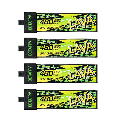 BetaFPV LAVA II 1S 480mAh 95C Battery (4PCS)