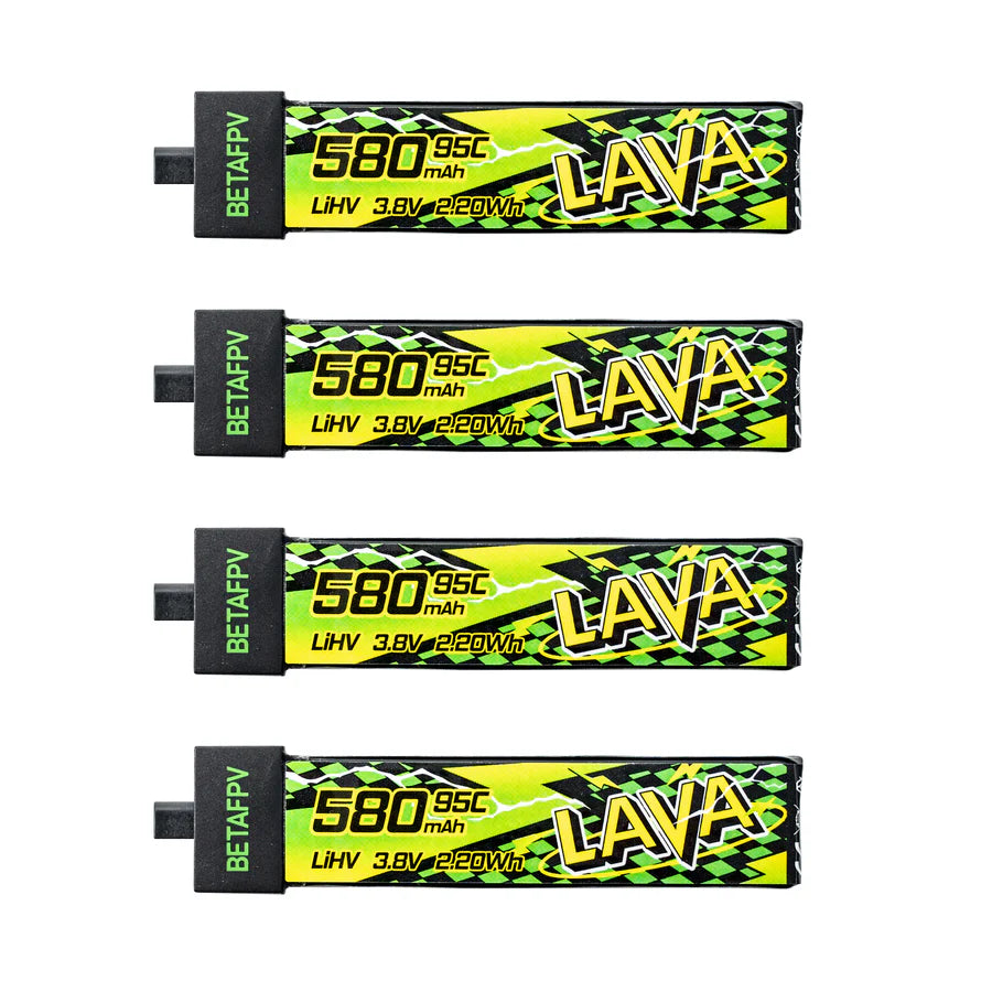 BetaFPV LAVA II 1S 580mAh 95C Battery (4PCS)