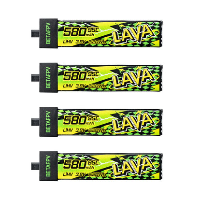 BetaFPV LAVA II 1S 580mAh 95C Battery (4PCS)