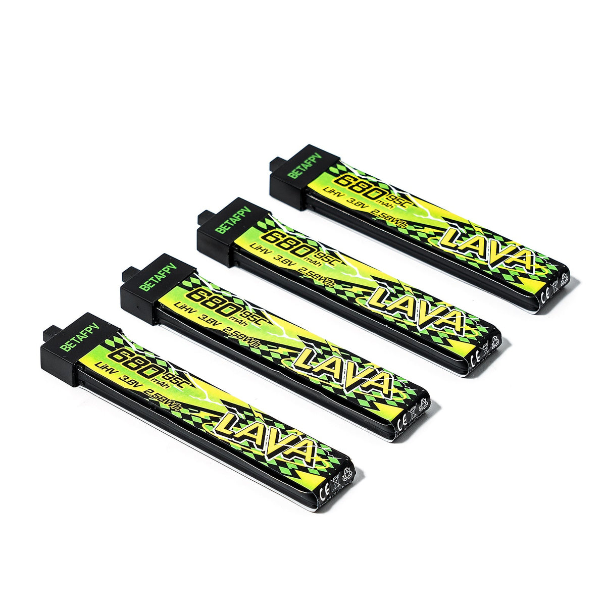 BetaFPV LAVA II 1S 680mAh 95C Battery (4PCS)