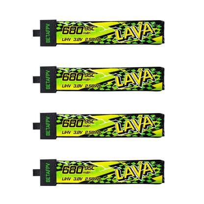 BetaFPV LAVA II 1S 680mAh 95C Battery (4PCS)